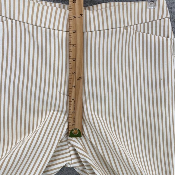 Chicos Pants Womens 00 US 2 Beige Stripe Straight Leg Stretch Office Career Work - Picture 8 of 11